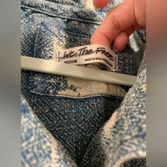 NWOT Free People All the Stars jacket oversized boho Medium novelty casual - Picture 5 of 9